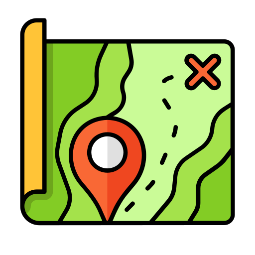 Travel map Generic Outline Color icon
