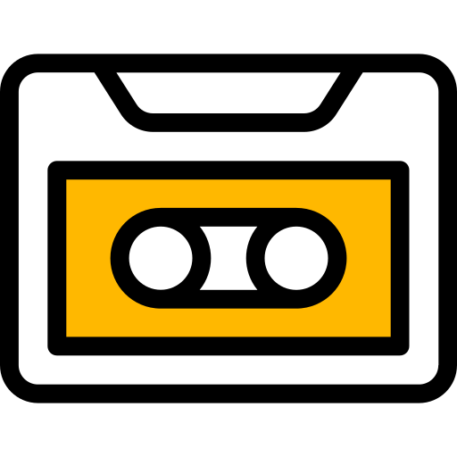 カセットテープ Generic Fill & Lineal icon
