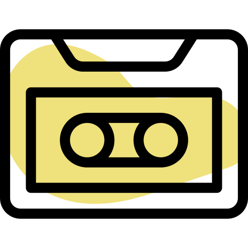 cinta de casete Generic Rounded Shapes icono