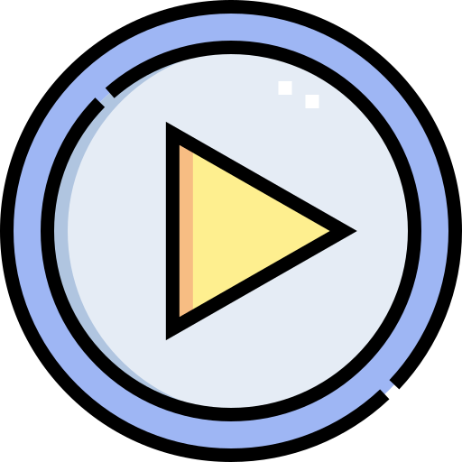 Play button Detailed Straight Lineal color icon