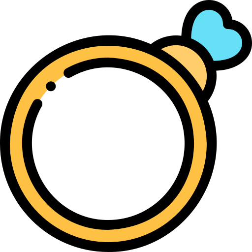 Ring Detailed Rounded Lineal color icon