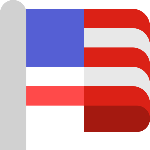 미국 Basic Straight Flat icon