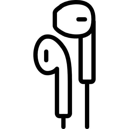 Earphones Basic Miscellany Lineal icon