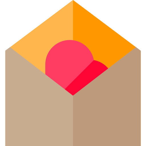 carta de amor Basic Straight Flat icono