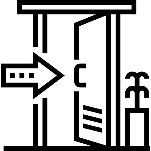 戸口 Detailed Straight Lineal icon