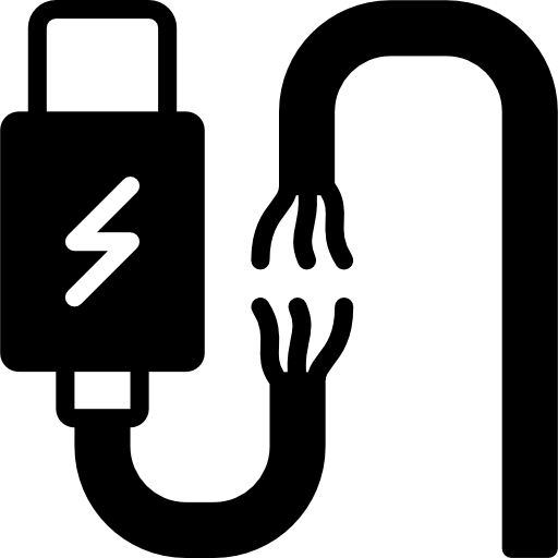 câble cassé Basic Miscellany Fill Icône