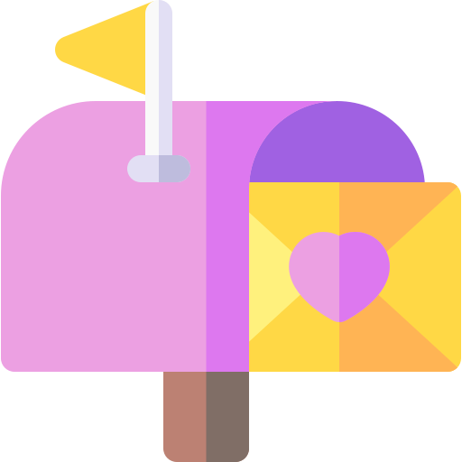 brievenbus Basic Rounded Flat icoon