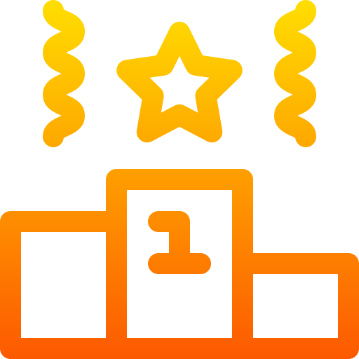podium Basic Gradient Lineal color icon