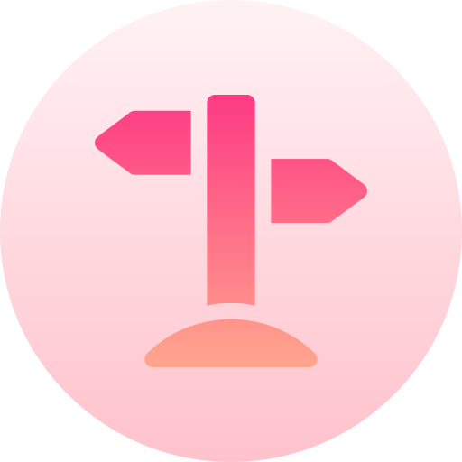Signpost Basic Gradient Circular icon