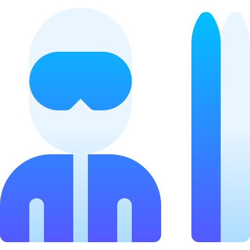 esquiador Basic Gradient Gradient Ícone