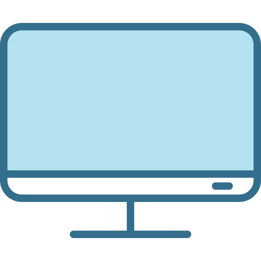 Computer monitor Generic Blue icon