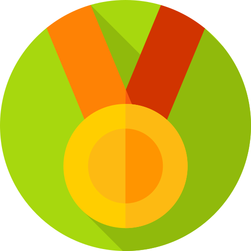 medalla Flat Circular Flat icono