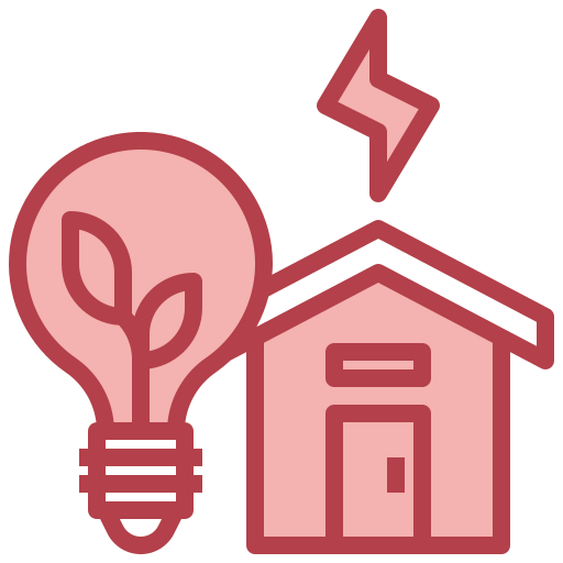 Energy saving light Surang Red icon