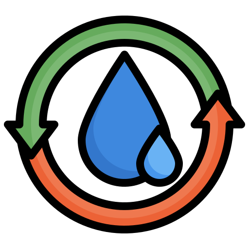 wasser recyceln Surang Lineal Color icon