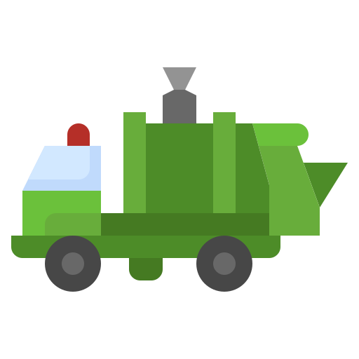 Garbage truck Surang Flat icon