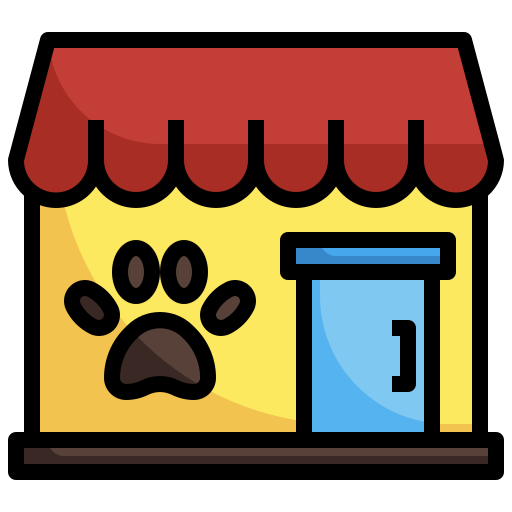 la tienda de animales Surang Lineal Color icono