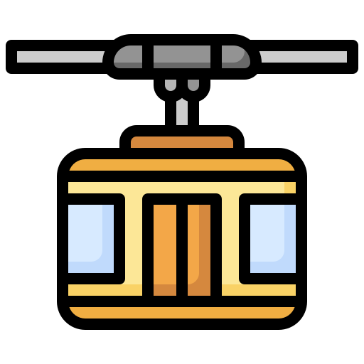 Cable car Surang Lineal Color icon