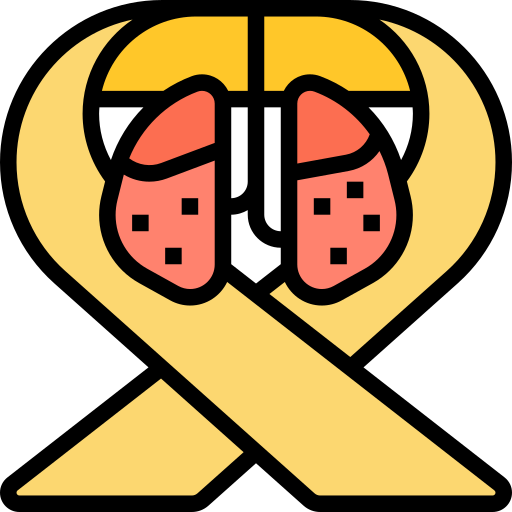 cancro ai polmoni Meticulous Lineal Color icona