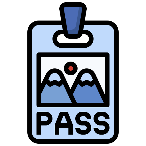Ski pass Surang Lineal Color icon