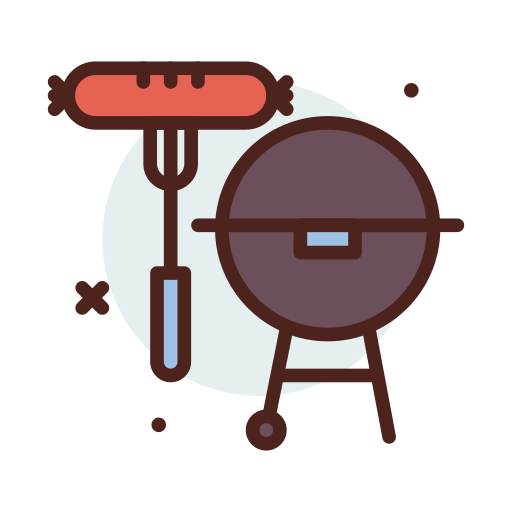 barbecue Darius Dan Lineal Color icona