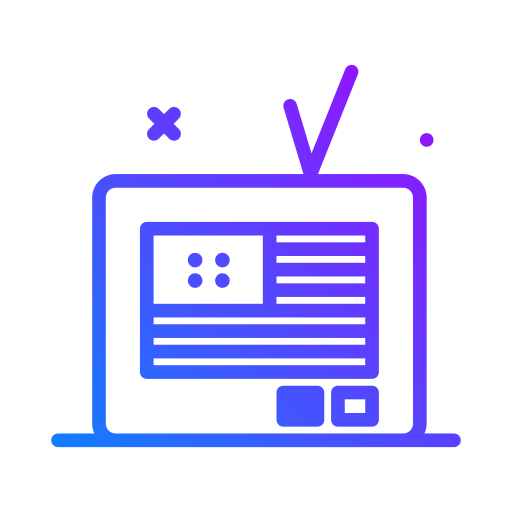 monitor de televisión Generic Gradient icono