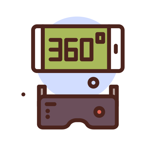 360 graden Darius Dan Lineal Color icoon