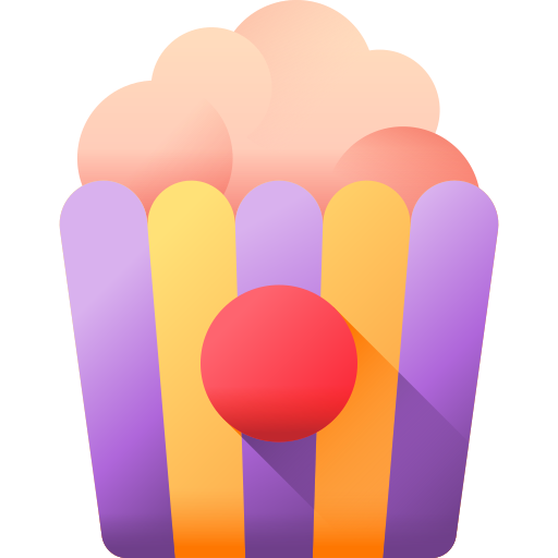 Pop corn 3D Color icon