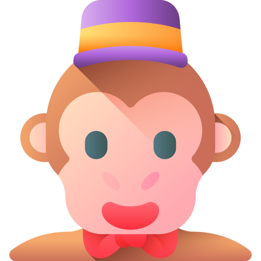 małpa 3D Color ikona