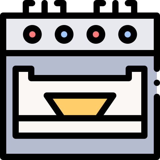 オーブン Detailed Rounded Lineal color icon