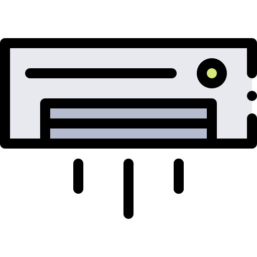 에어컨 Detailed Rounded Lineal color icon