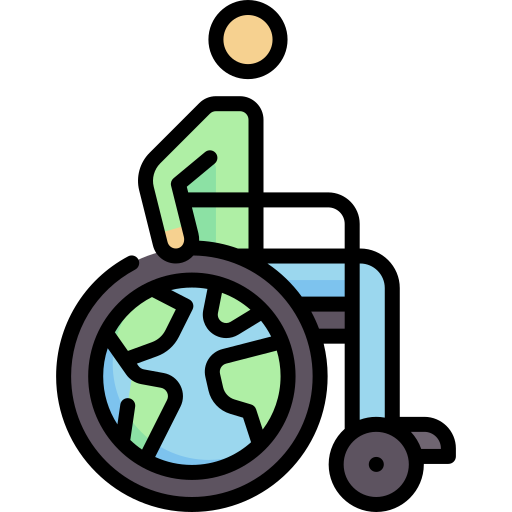 Disabled person Special Lineal color icon