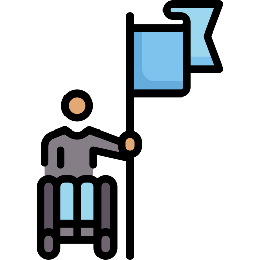 Disabled person Special Lineal color icon