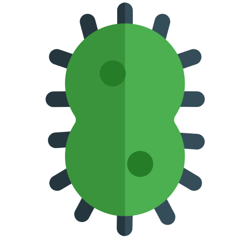Bacteria Pixel Perfect Flat icon
