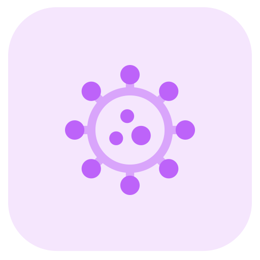coronavirus Pixel Perfect Tritone icono
