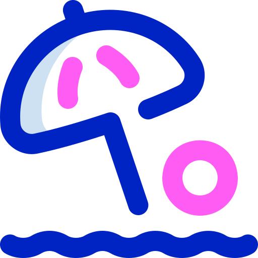Beach umbrella Super Basic Orbit Color icon