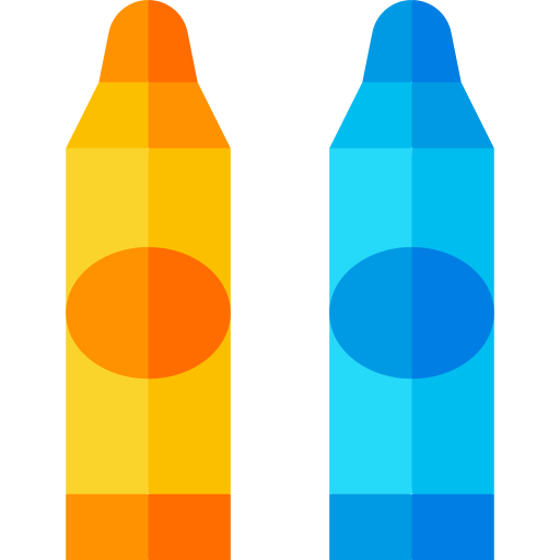 crayons Basic Straight Flat Icône