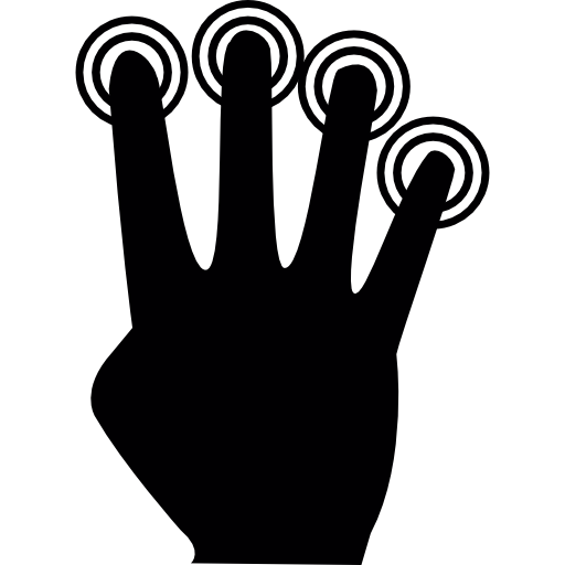4本の指でタッチする  icon