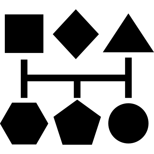 黒の幾何学的図形のグラフィック  icon