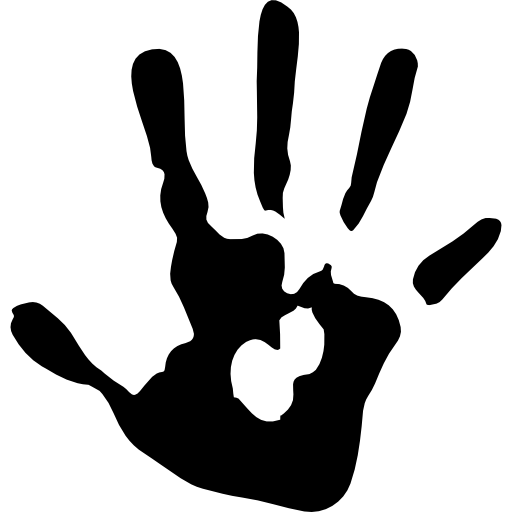 crimineel handafdruk silhouet  icoon