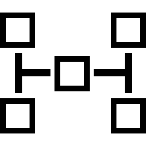schema dei blocchi quadrati  icona