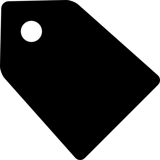 Black label for discounts  icon