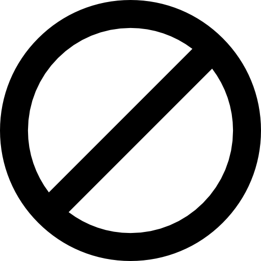 一時停止または禁止の標識  icon