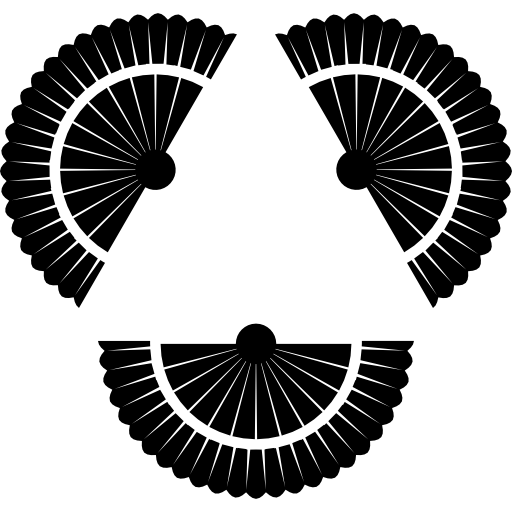 triángulo de abanicos flamencos Basic Rounded Filled icono