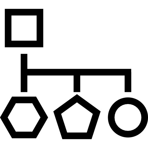 grafico di forme geometriche  icona