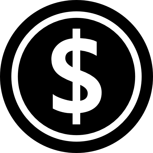 dollar munt  icoon