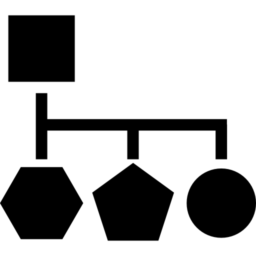 검은 기하학적 도형 그래픽  icon