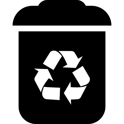 símbolo de interfaz de papelera de reciclaje  icono