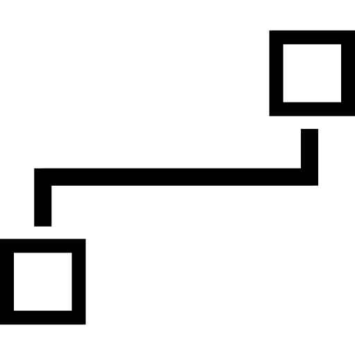 2 つの正方形のアウトライン グラフィック インターフェイス シンボル  icon