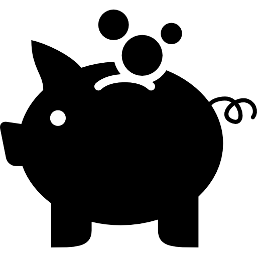 sparschwein-schnittstellensymbol für wirtschaftlichkeit  icon