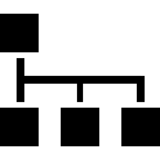 graphique de quatre carrés  Icône